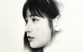 素描小姐姐刘涛,刘涛的素描风采